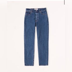 abercrombie high rise mom jean size 24/00 dark wash